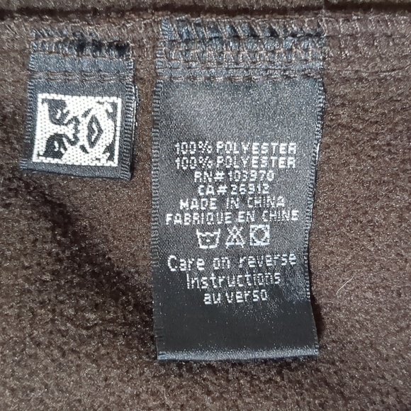 Obey faux suede chocolate brown Women’s coat with hidden hoodie Size L - Picture 6 of 10